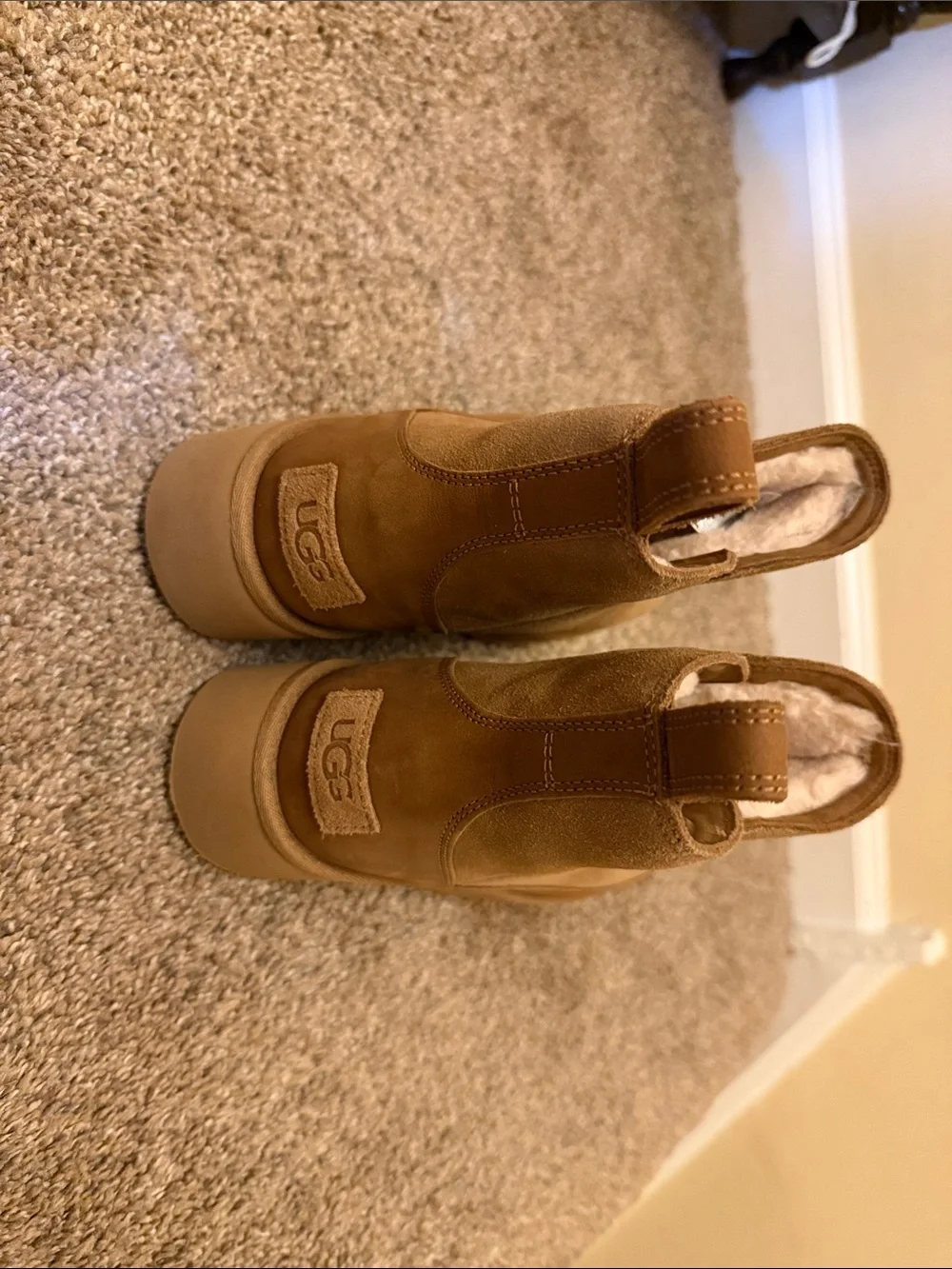 Women’s platform Ugg boots in tan